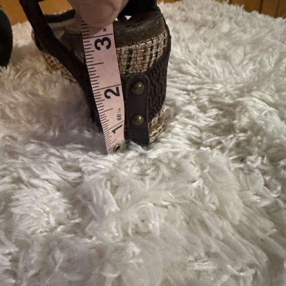 OTBT Bushnell Platform Sandal Womens Size 7M Brown Fabric Wedge Heel Slingback - Picture 6 of 6